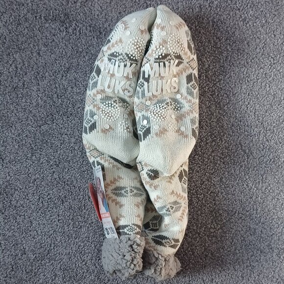 𝙈𝗨𝙆 𝗟𝗨𝗞𝗦 Women's Cabin Sox 8-10 ⚪ - Picture 3 of 5